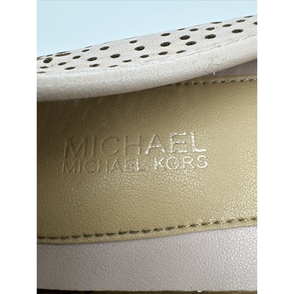 MICHAEL Michael Kors Fulton Moc Perforated Flats - Soft Pink Size 7.5 - Picture 14 of 15